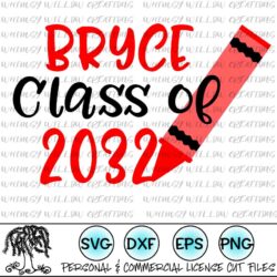 Crayon Class of 2032 SVG