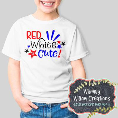Red White and Cute SVG