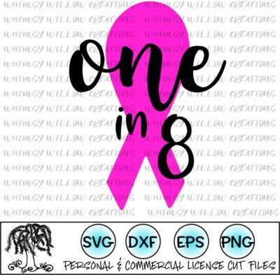 One In 8 Breast Cancer SVG