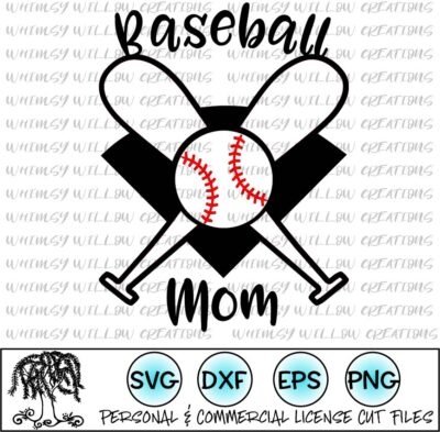Baseball Mom SVG | Split Bat SVG